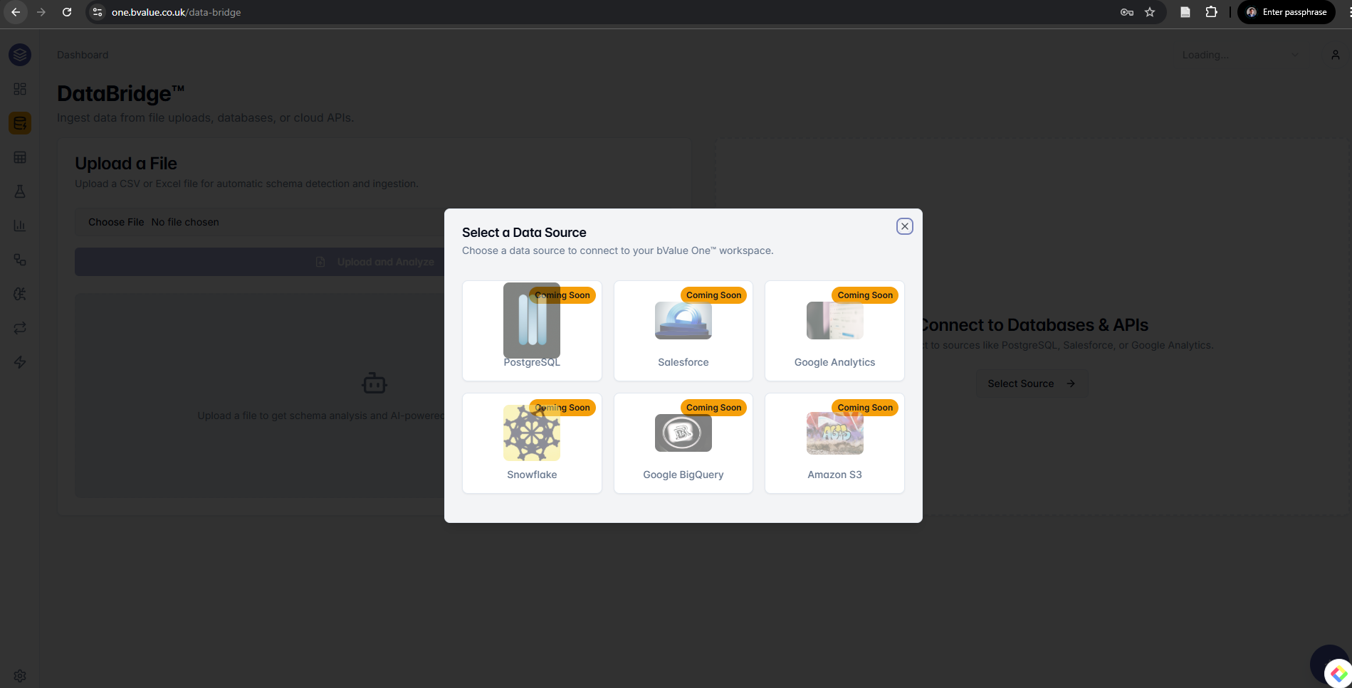 AI-powered data ingestion interface